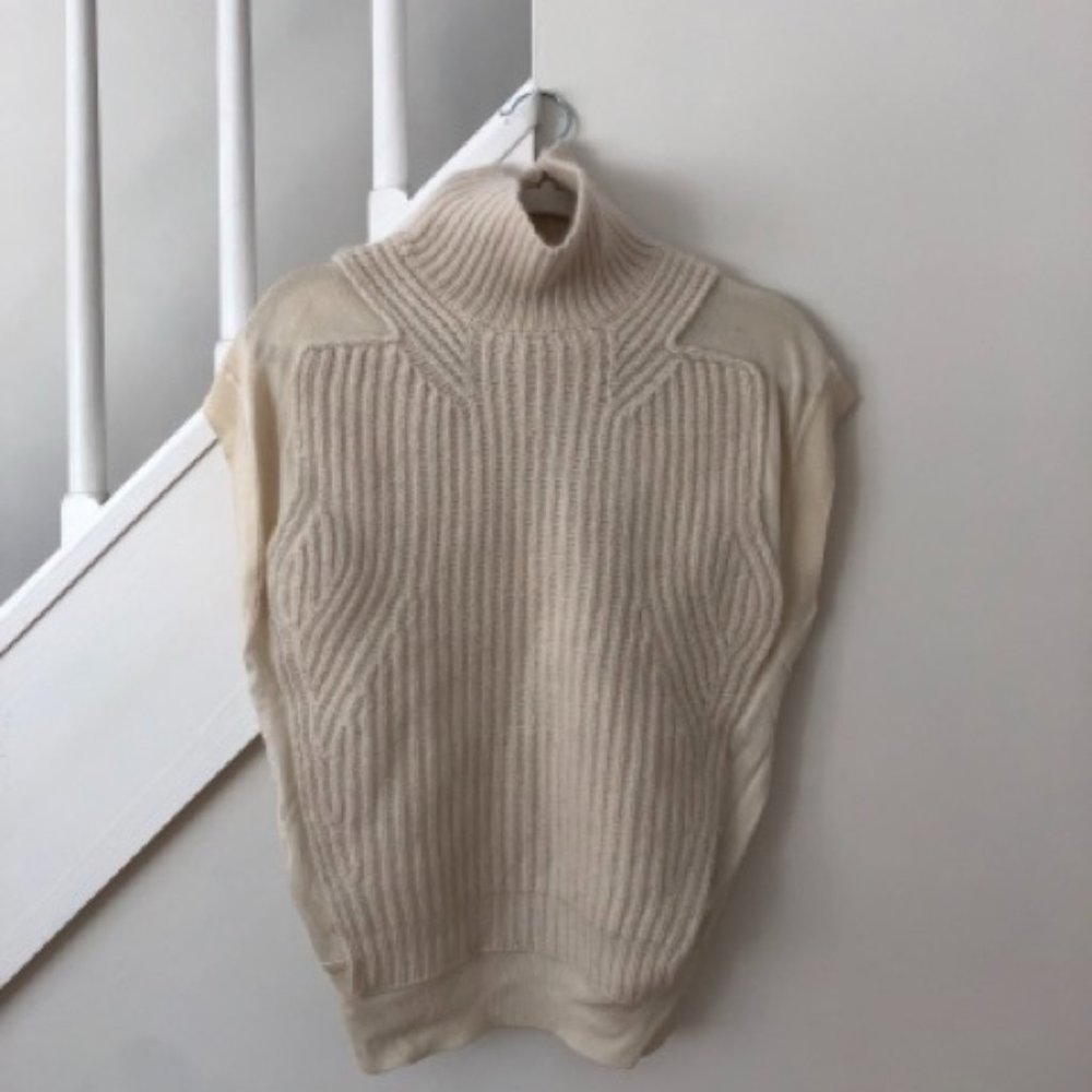 Alexander Wang Cream Wool & Nylon Sweater Vest/T-Shirt S